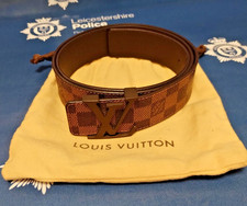 Louis Vuitton Damier Leather LV Initials Belt 98 CM