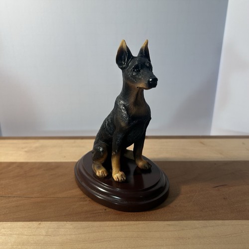 Doberman pinscher dog figurine - doberman,