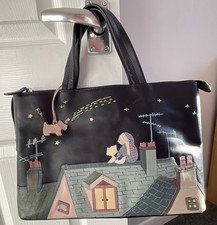 Radley -  Make A Wish - 2014 Picture Signature Black Leather Handbag 