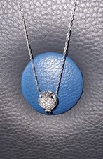 Fossil Pavè Penguin Pedand  Necklace