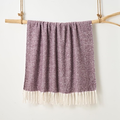 Thistle colour mohair throw - thistle,