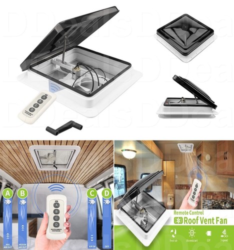 Camper roof vent with remote - roof,
