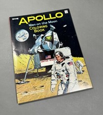 Vintage Apollo Man on the Moon 1969 Coloring Book Saalfield NASA Armstrong