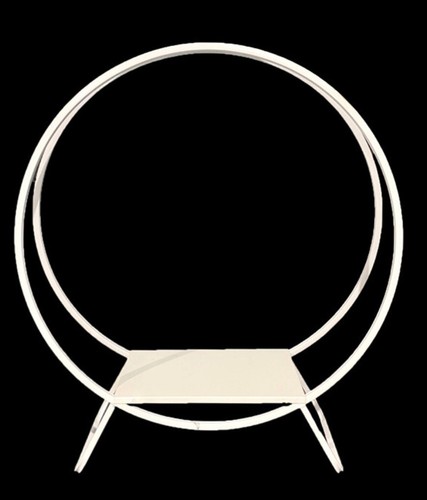 White double hoop - hoop, metal