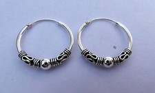 Pair Of Sterling Silver Bali