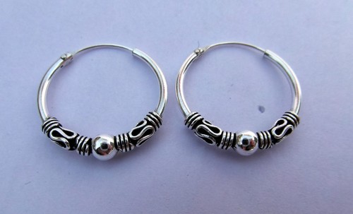 Pair sterling silver bali - pair,
