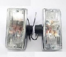 Vespa PX T5 Indicators FRONT Italian Clear Lenses Chrome Surround SIEM 001986