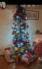 Artificial 6ft Christmas tree with frosted branches