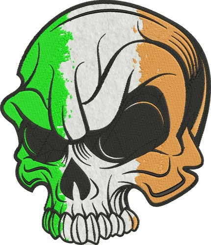 Irish skull backpatch - irish,