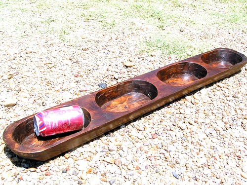 Hand carved wooden dough bowl - wooden,