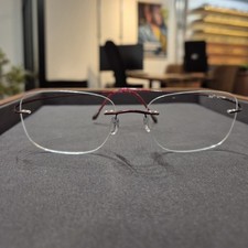 Silhouette Rimless Red Frames