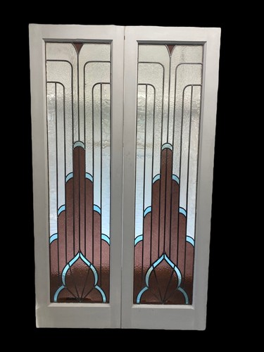 Art deco stained glass - art, doors
