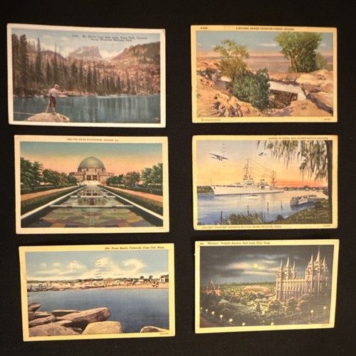 Set linen postcards - 6,