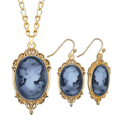 Vintage cameo necklace - vintage,