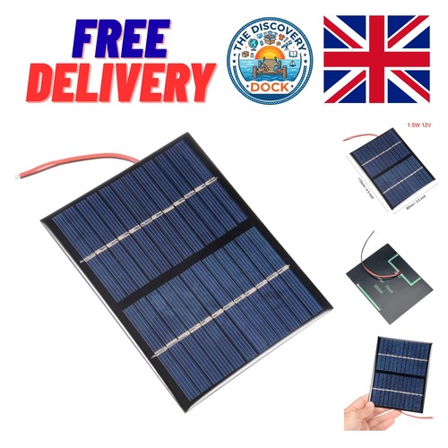 Stylish 12v solar panel - 1.5w,