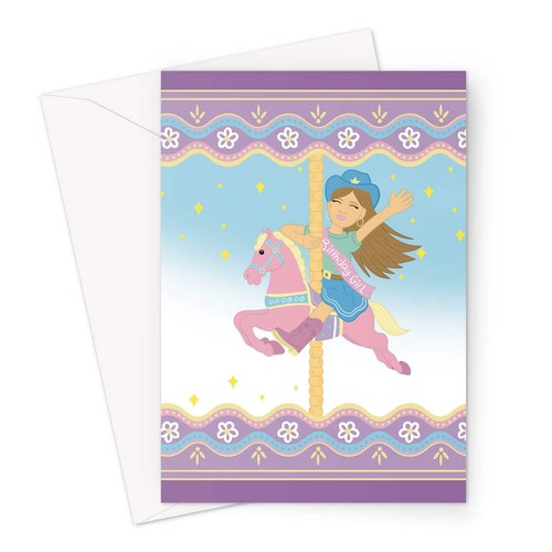 Girls birthday card with - girls,