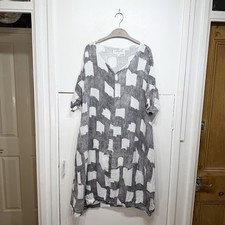 Grizas Grey Linen Dress Loose