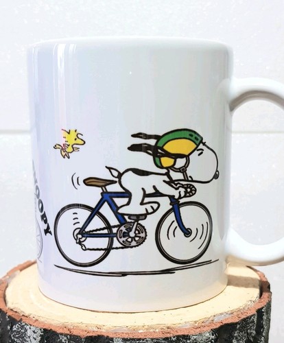 Snoopy cycling mug coffee cup - snoopy, mug,