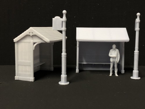 Two country bus shelters - two,