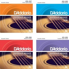 D'Addario EJ Phosphor Bronze Acoustic Guitar Strings - Choice of 7 guauges