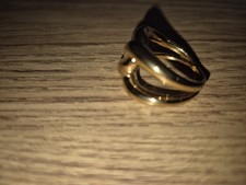  MICHAEL KORS GOLD TONE BRASS LOVE KNOT RING SIZE 6-MKJ2009+POUCH