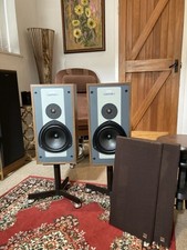 Matched Pair 2x Vintage KEF Cantor II SP3005 Wooden Brown Hifi Speaker *Working*