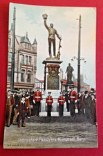 Vintage Postcard Posted 1905 Fusiliers at Lancashire Fusiliers Memorial Bury