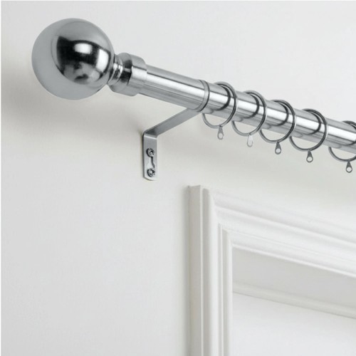 Extendable metal curtain pole - metal,