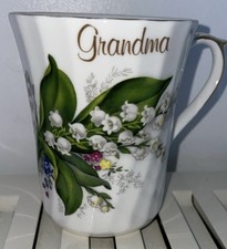 Bone China Argyle Lily of the Valley Grandma Mug