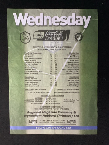2004 sheff wed chester - 2004/5,