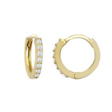 9ct Yellow Gold Huggie Hoop Cuff Earrings - SOLID 9ct GOLD - PAIR