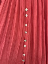 Coral Orange Crinkle Cotton