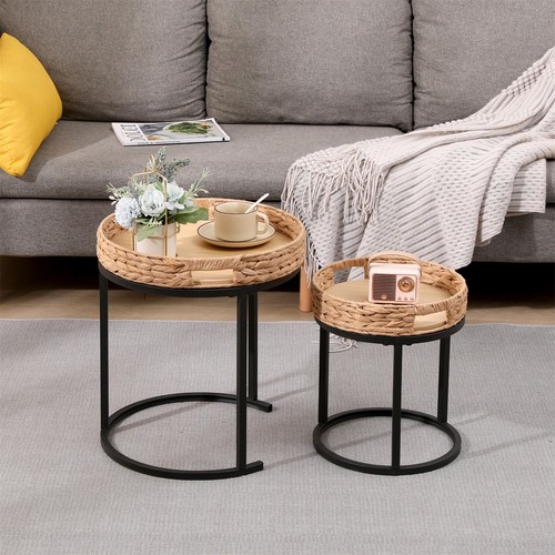 2pcs nesting tables round side - round,