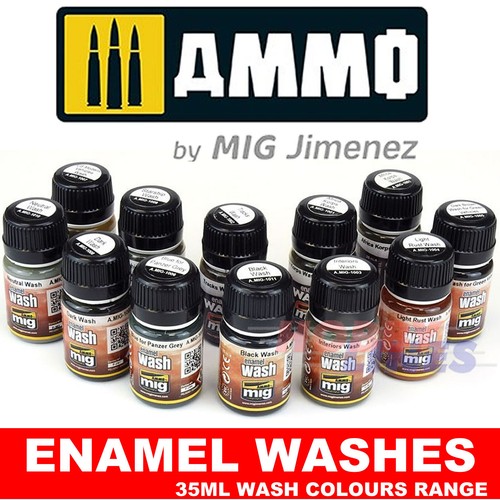 Ammo enamel washes - washes, range