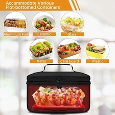 Mini Personal Microwave 80W Portable Heated Lunch Box Heated Lunch Box - Warmer∧
