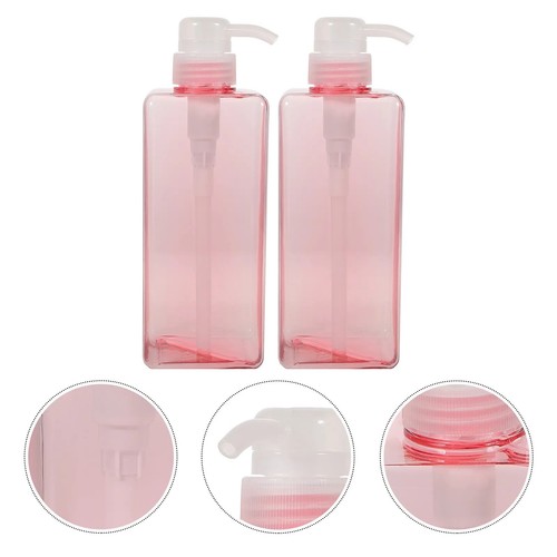 2pcs 650ml square - pump, bottle