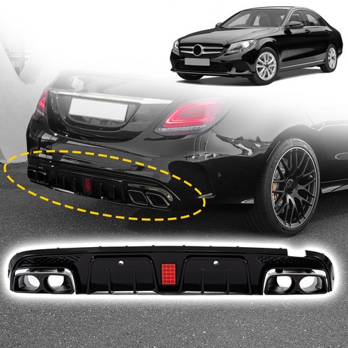 Black rear bumper - rear, diffuser