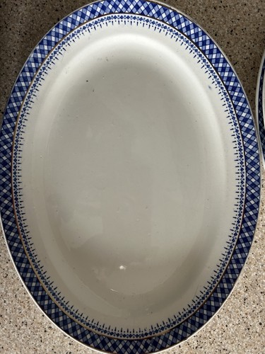 One oval plate with - one, matching
