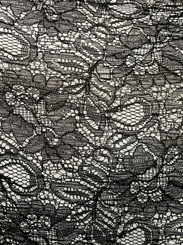 Black spidery floral - black,