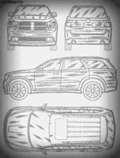 dodge magnum 2011 Blueprint Drawing A4 Photo