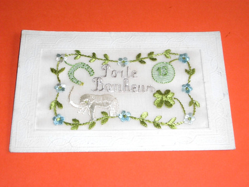 Original wwi embroidered - , silk