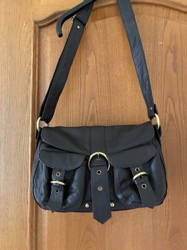 Dark brown leather - brown, shoulder