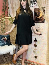 Vintage 1960s Mini Dress Black