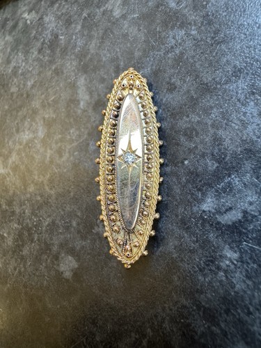 Victorian 9ct gold navette - victorian,