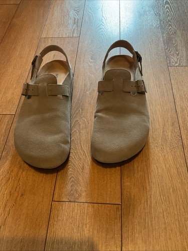 Men suede leather mules - suede/leather,