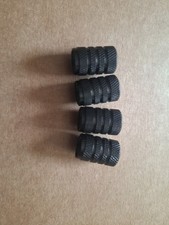 4x Alloy Schrader Tyre Valve Dust Caps – Fits Cars, Bikes & Motorbikes