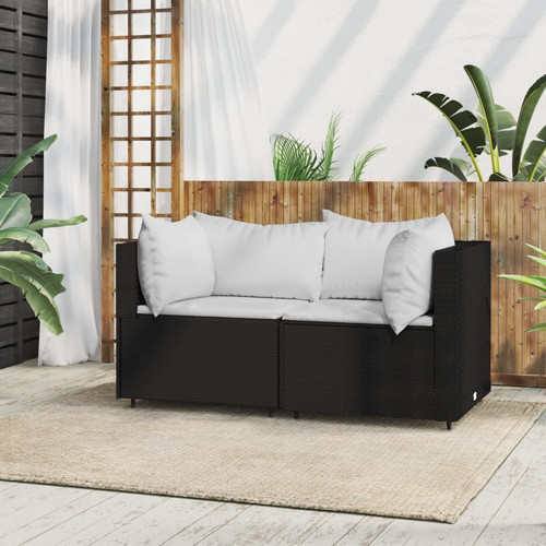 Patio corner sofa black - corner,