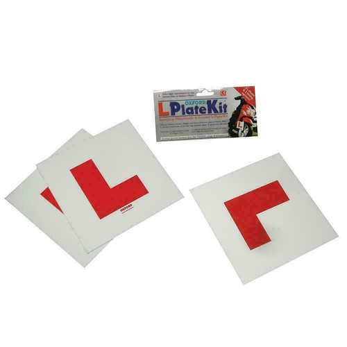 Oxford plates kit motorcycle - l-plates,