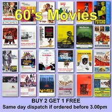 Poster Classic Movie Posters 1960s 60s Film Poster Films HD Borderless Printing