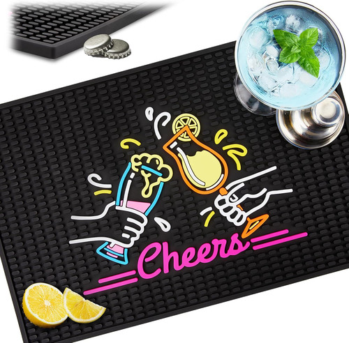 Decorative rubber bar mat - rubber,
